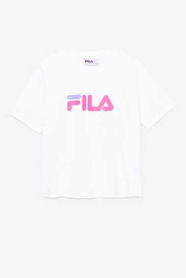 Fila Femme Miss Eagle Tee 105 Blanche / Rose Glow / Violet Hebe Fila France DGF-532468